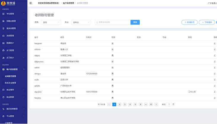 分权限账号设置